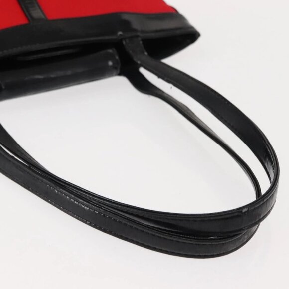 SAINT LAURENT Tote Bag Enamel nylon Red Silver - Picture 6 of 16